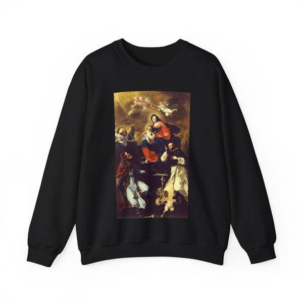TORELLI, Felice - Virgin and Child with Angels and Saints (Artwork) Crewneck Sweatshirt