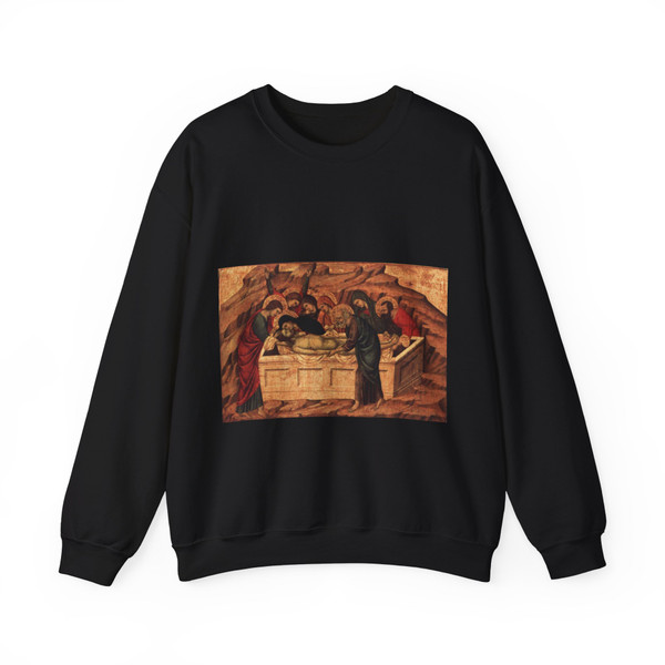 UGOLINO DI NERIO - Panel from the Santa Croce Altar2 (Artwork) Crewneck Sweatshirt