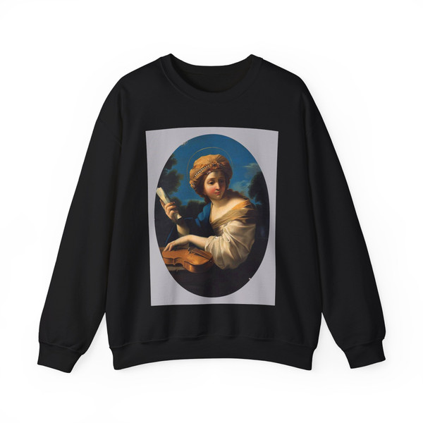 ROMANELLI, Giovanni Francesco - St Cecilia (Artwork) Crewneck Sweatshirt