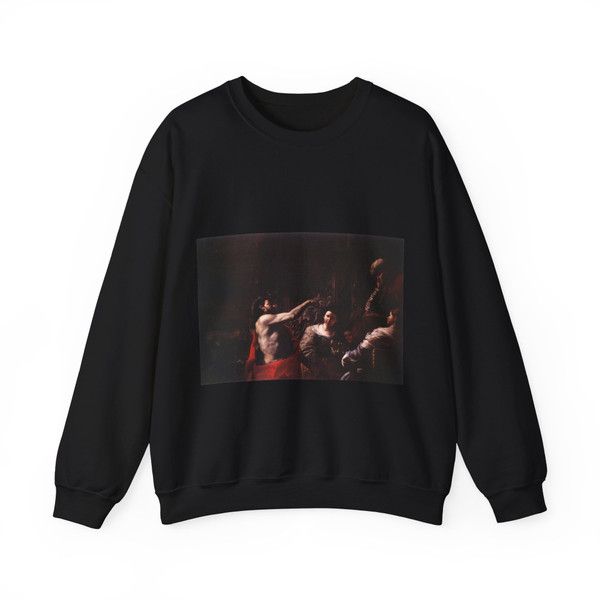 PRETI, Mattia - St John the Baptist before Herod (Artwork) Crewneck Sweatshirt