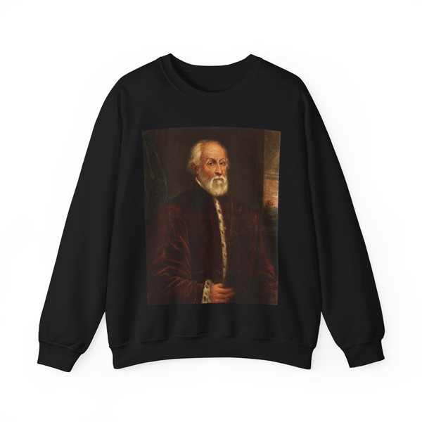 ROBUSTI, Domenico - Portrait of a Gentleman (Artwork) Crewneck Sweatshirt