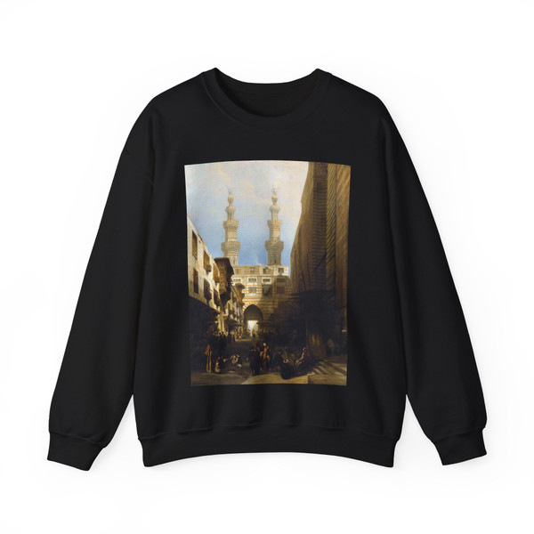 ROBERTS, David - A View in Cairo (Artwork) Crewneck Sweatshirt