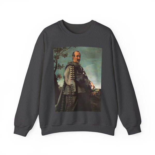 DOLCI, Carlo - Portrait of Ainolfo de' Bardi (Artwork) Crewneck Sweatshirt