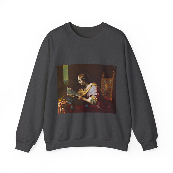 DOLCI, Carlo - St Catherine Reading a Book (Artwork) Crewneck Sweatshirt