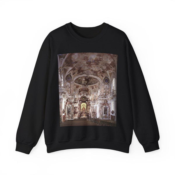 FEUCHTMAYR, Joseph Anton - Interior with stucco decoration (Artwork) Crewneck Sweatshirt