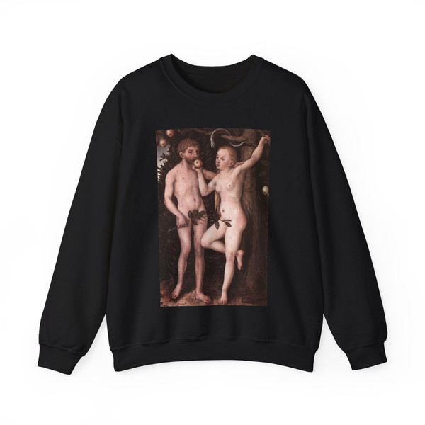 CRANACH, Lucas the Elder - Adam and Eve6 (Artwork) Crewneck Sweatshirt