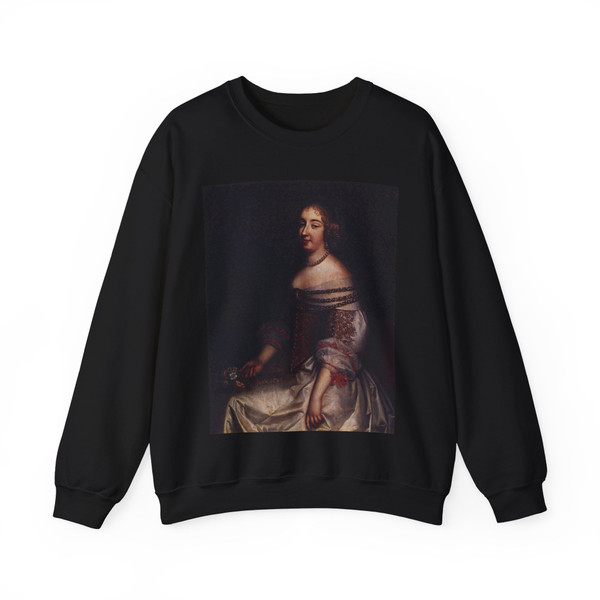 BEAUBRUN, Charles - Portrait of Mademoiselle de Montpensier (Artwork) Crewneck Sweatshirt