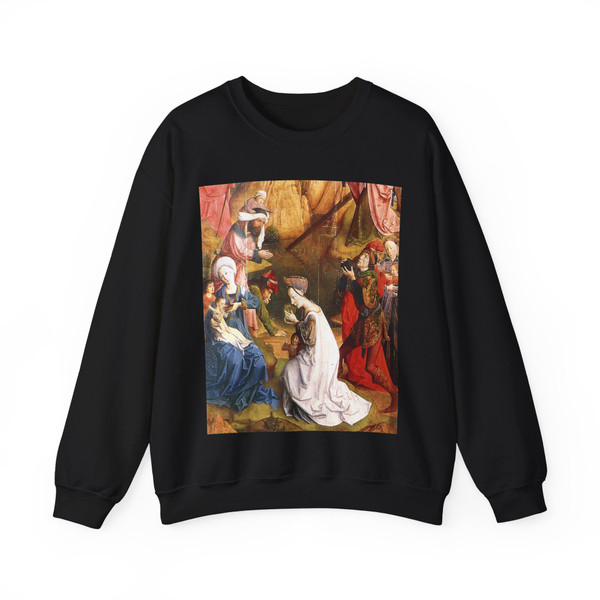GOES, Hugo van der - Calvary Triptych (detail) (Artwork) Crewneck Sweatshirt