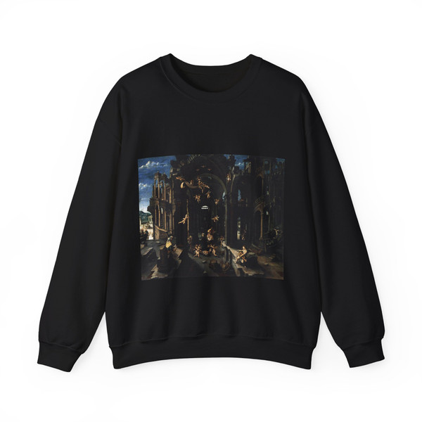 GOURMONT, Jean de - Adoration of the Shepherds (Artwork) Crewneck Sweatshirt