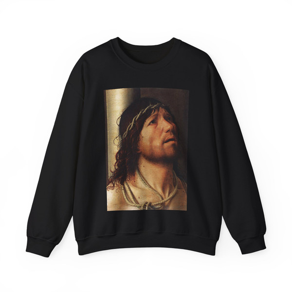 ANTONELLO da Messina - Christ at the Column (Artwork) Crewneck Sweatshirt