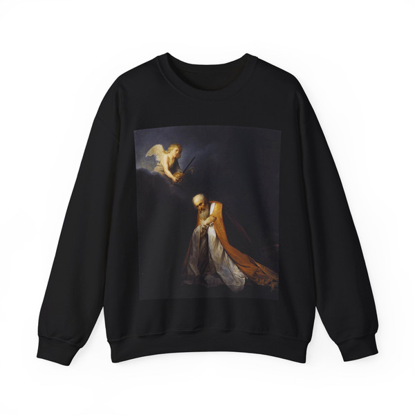 GREBBER, Pieter de - King David in Prayer (Artwork) Crewneck Sweatshirt