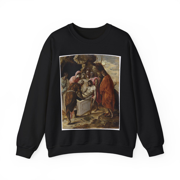 GRECO, El -1567Crete- The Entombment of Christ (Artwork) Crewneck Sweatshirt