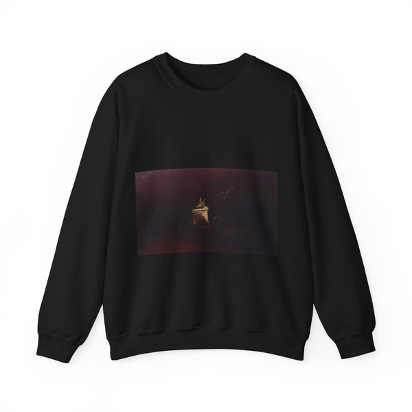 BLECHEN, Karl - Study for a Funerary Monument (Artwork) Crewneck Sweatshirt