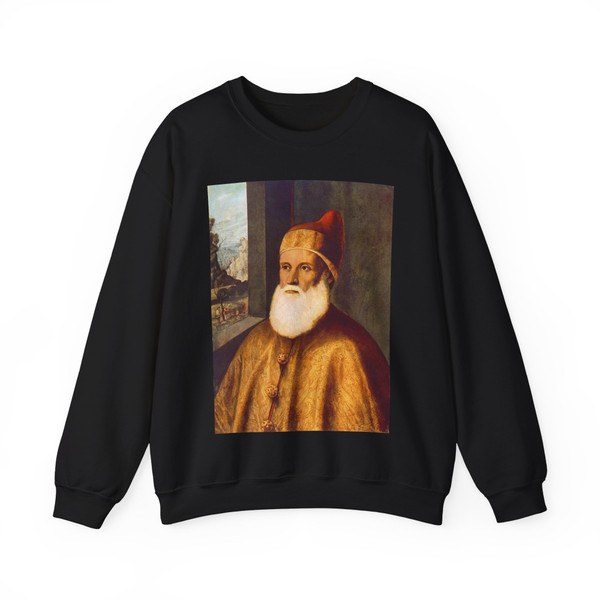 BASAITI, Marco - Portrait of Doge Agostino Barbarigo (Artwork) Crewneck Sweatshirt