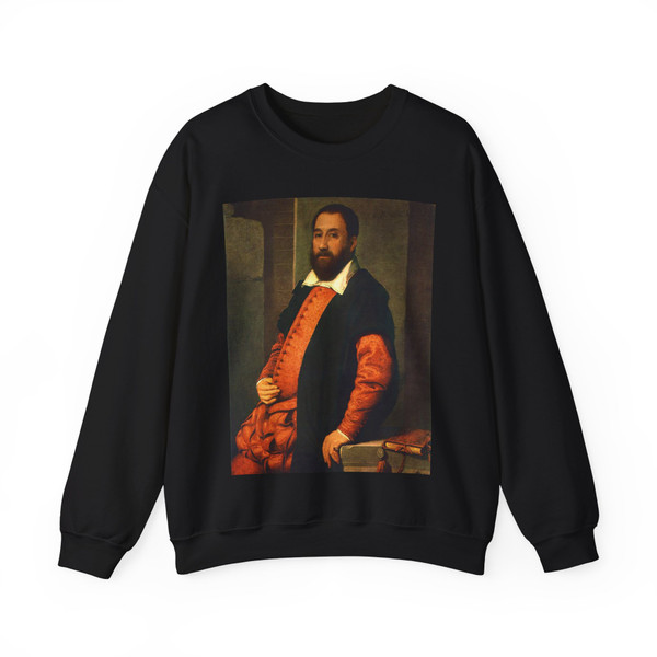 MORONI, Giovanni Battista - Portrait of Jacopo Foscarini (Artwork) Crewneck Sweatshirt