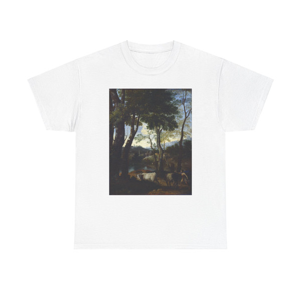 DUGHET, Gaspard - Landscape with a Cowherd (Artwork) T-Shirt