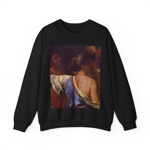 POUSSIN, Nicolas - Adoraton of the Golden Calf d1 (Artwork) Crewneck Sweatshirt