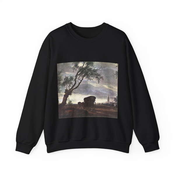 RUYSDAEL, Salomon van - Halt at an Inn (detail) (Artwork) Crewneck Sweatshirt