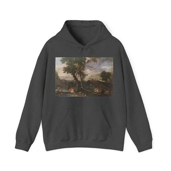 RICCI, Marco - Landscape with River and Figures (Artwork) Hoodie