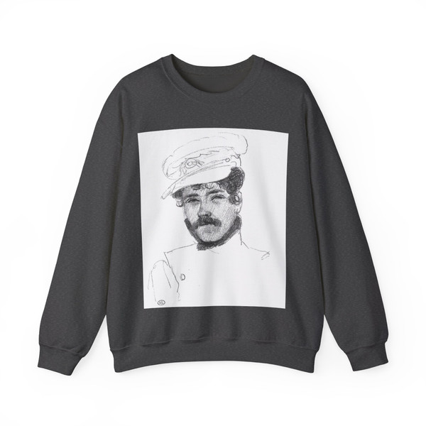 DELACROIX, EUGENE - Self-Portrait with Cap (Artwork) Crewneck Sweatshirt