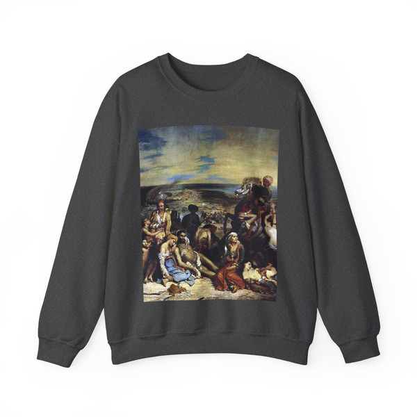 DELACROIX, EUGENE - The Massacre at Chios (Artwork) Crewneck Sweatshirt