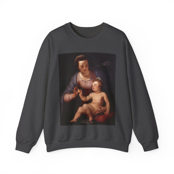 CORNELIS van Haarlem - Madonna and Child (Artwork) Crewneck Sweatshirt