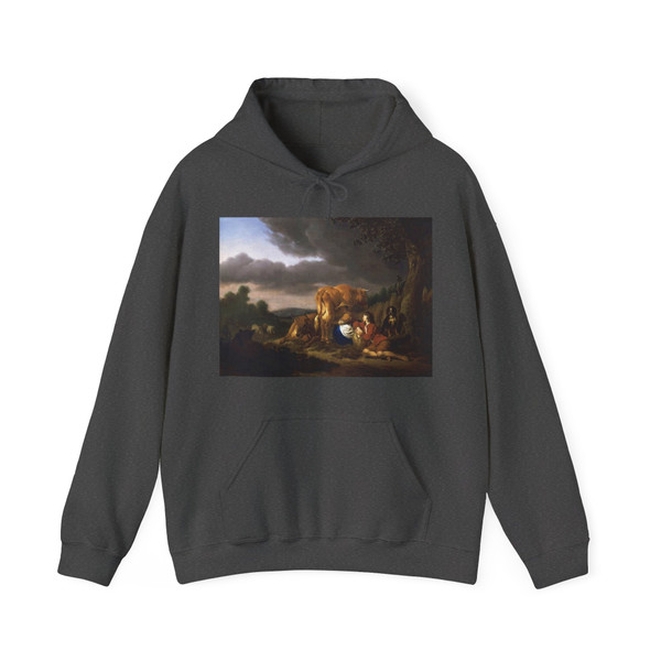 VELDE, Adriaen van de - Milking a Cow (Artwork) Hoodie