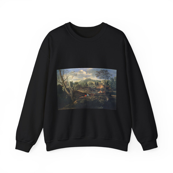 POUSSIN, Nicolas - Ideal Landscape (Artwork) Crewneck Sweatshirt