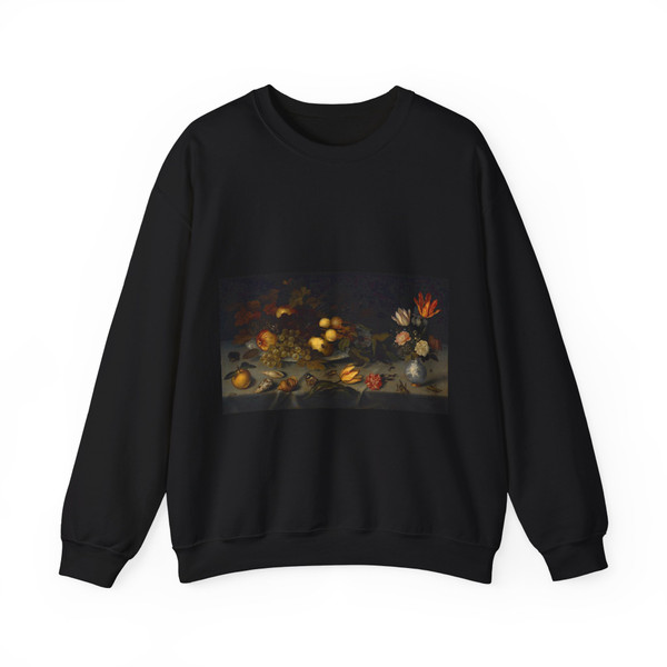 AST, Balthasar van der - Flowers and Fruit (Artwork) Crewneck Sweatshirt