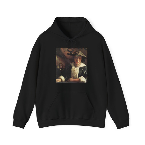 VERMEER, Johannes - Young Girl with a Flute (Artwork) Hoodie