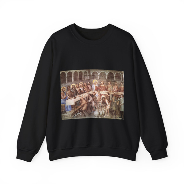 GIUSTO de' Menabuoi - Marriage at Cana (Artwork) Crewneck Sweatshirt