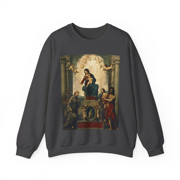 CORREGGIO - Madonna with St. Francis (Artwork) Crewneck Sweatshirt