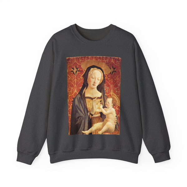 DOMENICO Veneziano - Madonna and Child2 (Artwork) Crewneck Sweatshirt