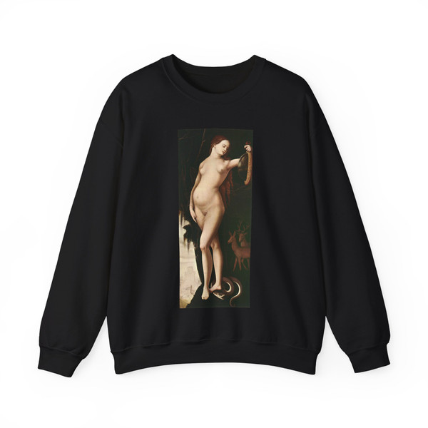 BALDUNG GRIEN, Hans - allegory -Prudence (Artwork) Crewneck Sweatshirt