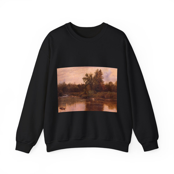 BIERSTADT, Albert - Landscape New Hampshire (Artwork) Crewneck Sweatshirt