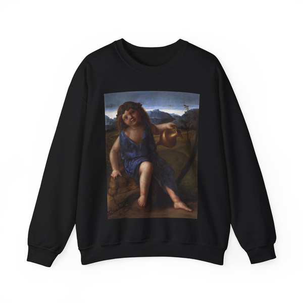 BELLINI, Giovanni - 1510- - Young Bacchus (Artwork) Crewneck Sweatshirt