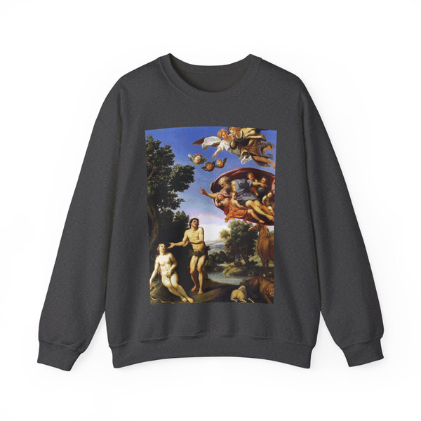 DOMENICHINO - Adam and Eve (Artwork) Crewneck Sweatshirt