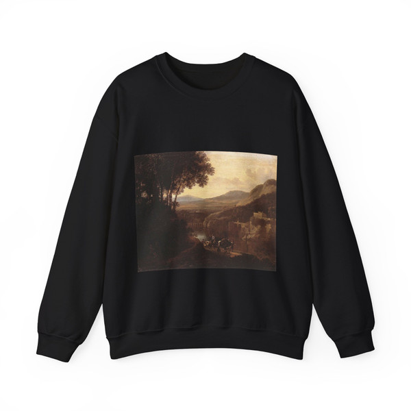 HACKAERT, Jan - River Scene (Artwork) Crewneck Sweatshirt