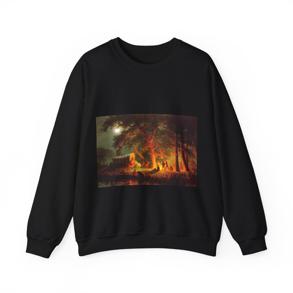 BIERSTADT, Albert - Oregon Trail (Artwork) Crewneck Sweatshirt