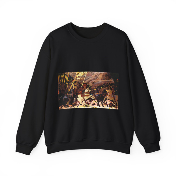 UCCELLO, Paolo - Niccolo da Tolentino Leads the Florentine Troops (Artwork) Crewneck Sweatshirt