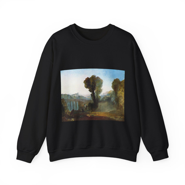 TURNER, Joseph Mallord William - Ariccia Sunset (Artwork) Crewneck Sweatshirt