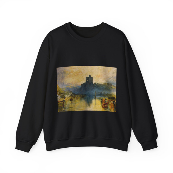 TURNER, Joseph Mallord William - Norham Castle on the River Tweed (Artwork) Crewneck Sweatshirt