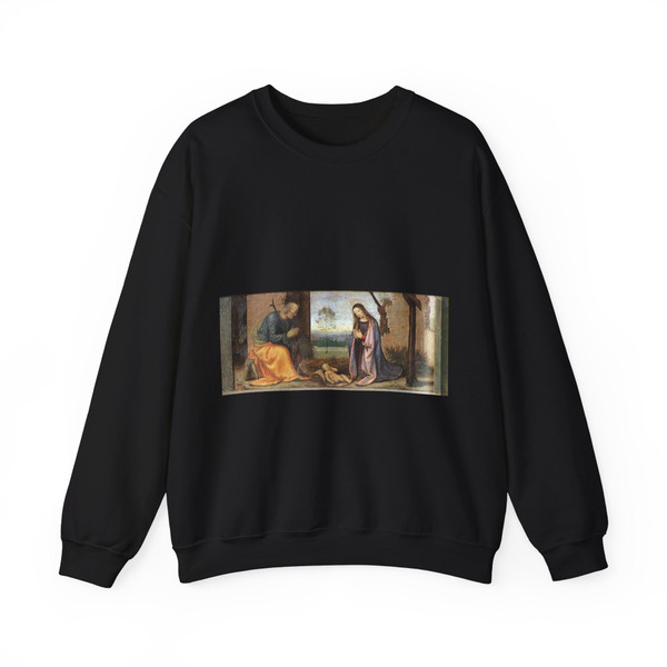 ALBERTINELLI, Mariotto - Birth of Christ (Artwork) Crewneck Sweatshirt