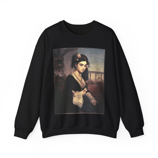GLEYRE, Charles-Gabriel - Oriental Lady (Artwork) Crewneck Sweatshirt