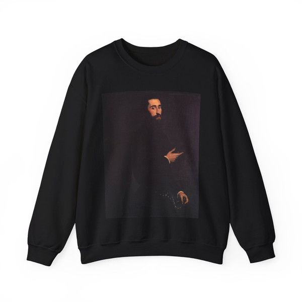 TINTORETTO, Jacopo Robusti - Portrait of a Genoese Nobleman (Artwork) Crewneck Sweatshirt