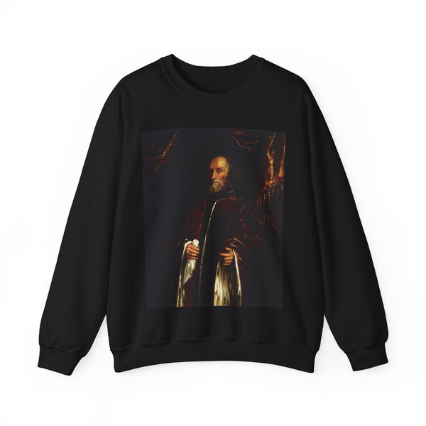 TINTORETTO, Jacopo Robusti - Portrait of a Senator2 (Artwork) Crewneck Sweatshirt