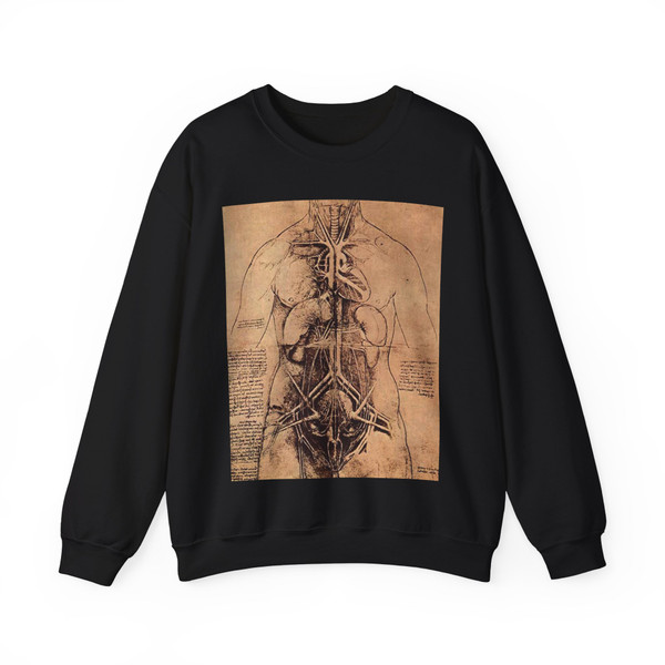 LEONARDO da Vinci - Drawing of a Woman's torso (Artwork) Crewneck Sweatshirt