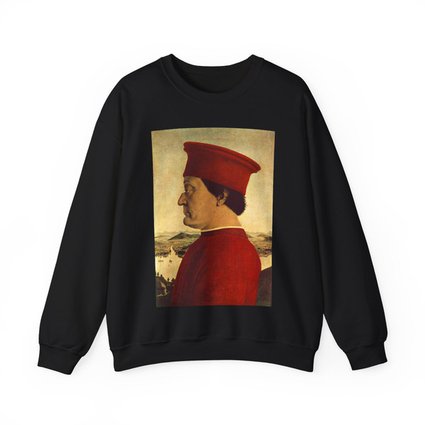 PIERO della FRANCESCA - Portrait of Federico da Montefeltro (Artwork) Crewneck Sweatshirt