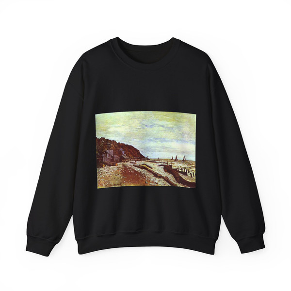 MONET, Claude - Shipyard near Honfleur (Artwork) Crewneck Sweatshirt