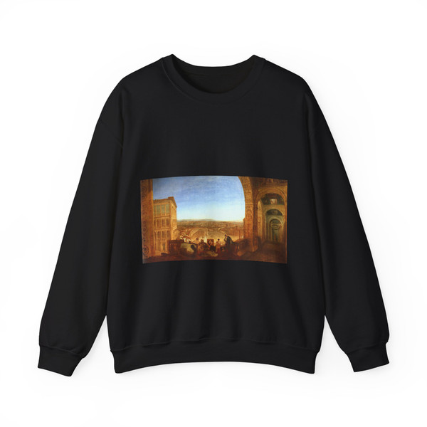 TURNER, Joseph Mallord William - Rome from the Vatican (Artwork) Crewneck Sweatshirt